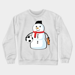 Funny Christmas Football / Soccer Snowman Crewneck Sweatshirt